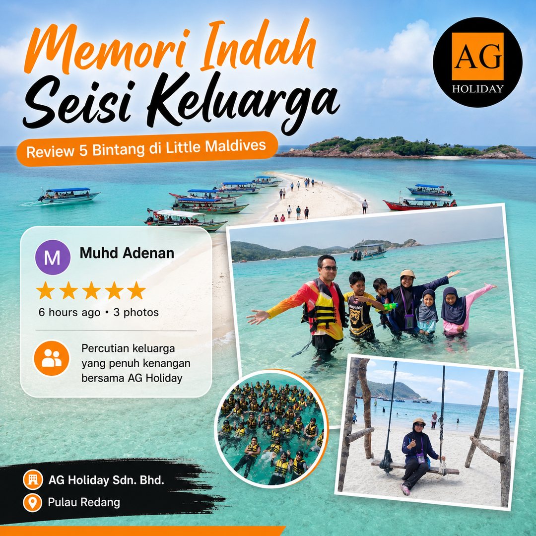 Memori seisi keluarga di Little Maldives